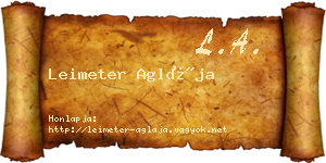 Leimeter Aglája névjegykártya